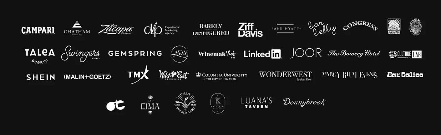 Clients DJ Del has worked with in NYC: LinkedIn, Park Hyatt, Ziff Davis, Bowery Hotel