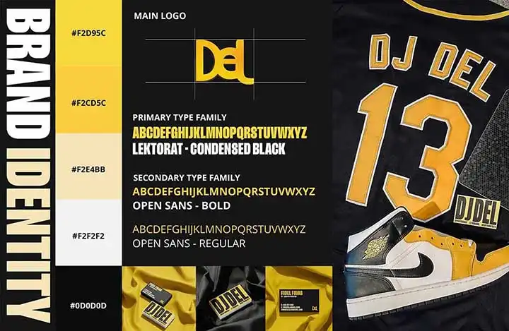 DJ Del branding